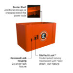 Crescent RAILWORKS 2 Shelf Industrial Utility Cart with 5 Inch Hard Casters and Single Door Lockable Security Panel - Image 3