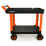 Crescent RAILWORKS 2 Shelf Industrial Utility Cart with 8 Inch Casters