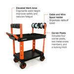 Crescent RAILWORKS Electrician's Wire Spool Corner Posts for Carts - Image 2