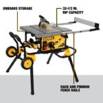DEWALT 10in Jobsite Table Saw 32 1/2in Rip Capacity & Rolling Stand - Image 2