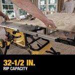 DEWALT 10in Jobsite Table Saw 32 1/2in Rip Capacity & Rolling Stand - Image 3