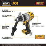 DEWALT 20V MAX XR Brushless Cordless 1/2 Inch Hammer Drill (Bare Tool) - Image 2
