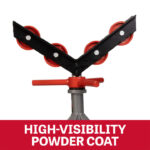 JET 5-Leg Pipe Jack Stand with Casters and Steel Rollers - Image 4