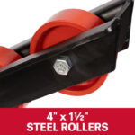 JET 5-Leg Pipe Jack Stand with Casters and Steel Rollers - Image 5