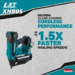 Makita 18V LXT Lithium-Ion Brushless Cordless 2-1/2 Inch Straight Finish Nailer 16 Gauge (Bare Tool) - Image 3