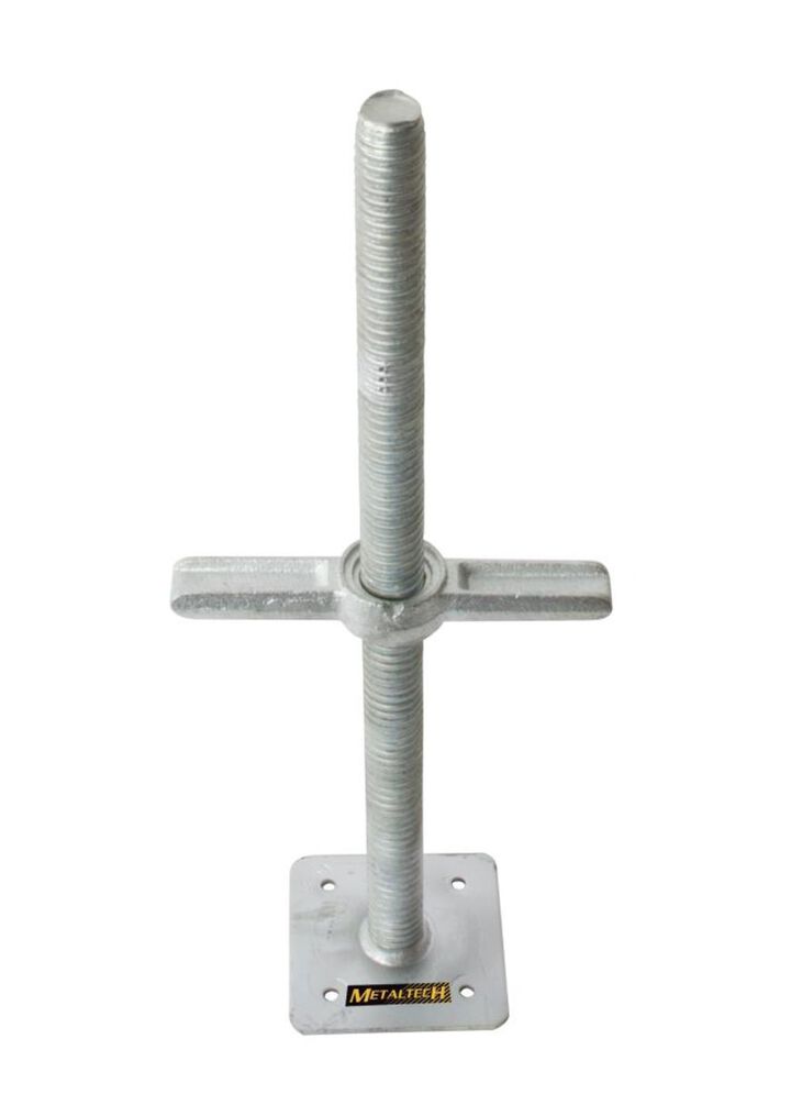 metaltech-24-in-galvanized-leveling-jack-with-plate-solid-m-mbsjp24 Metaltech 24-in Galvanized Leveling Jack with Plate (Solid) - Image 1