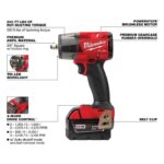 Milwaukee M18 FUEL 3/8inch Mid Torque Impact Wrench with Friction Ring Kit - Image 4