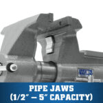Wilton Mechanics Pro Vise 10 Jaw Width 12in Jaw Opening 360 Swivel Base - Image 3